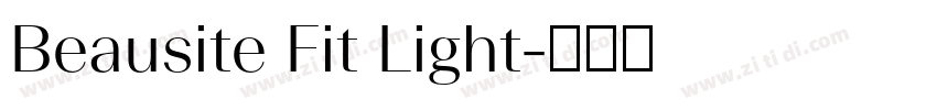 Beausite Fit Light字体转换